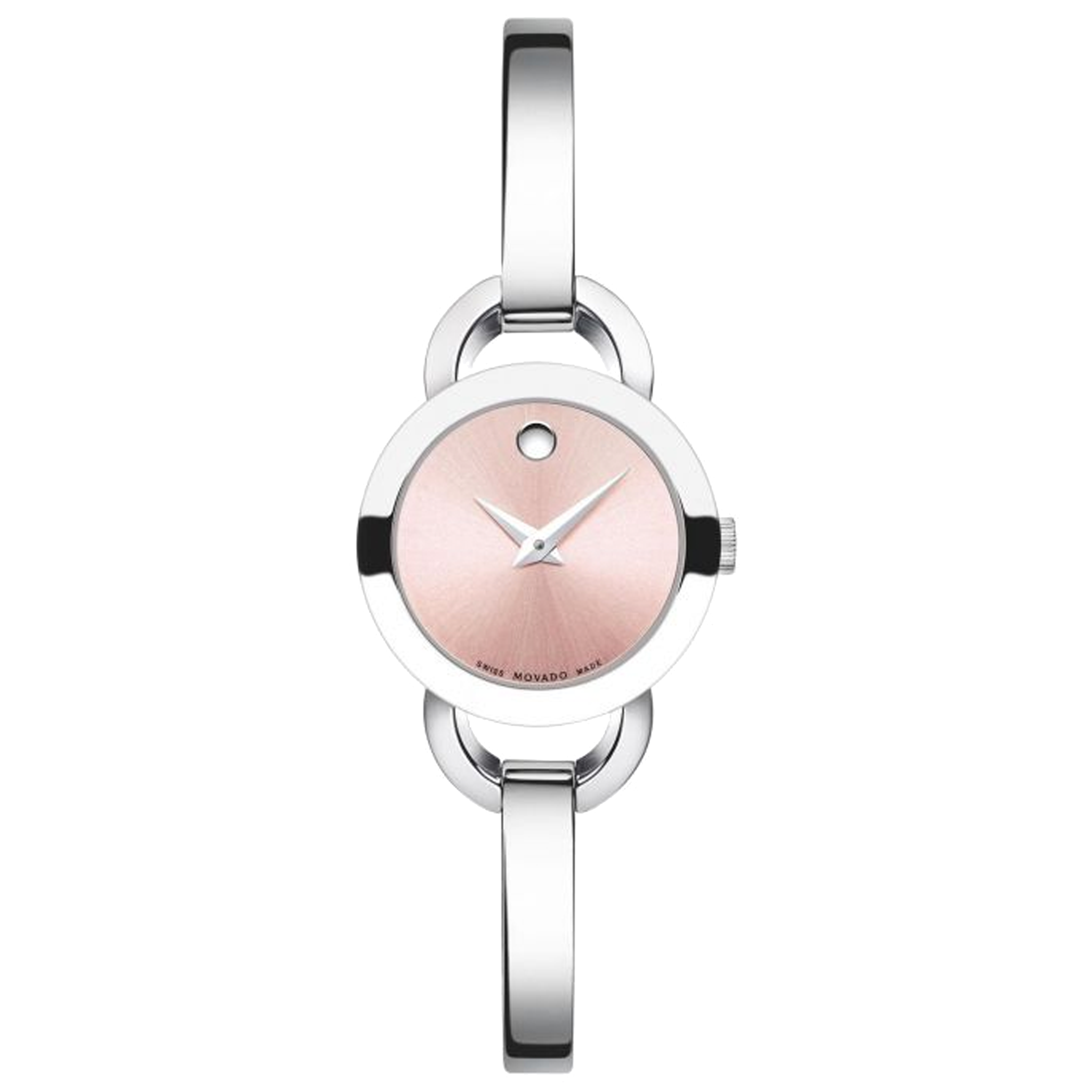 Movado Rondiro 22mm Pink Dial Stainless Steel Watch For Women - 0606797