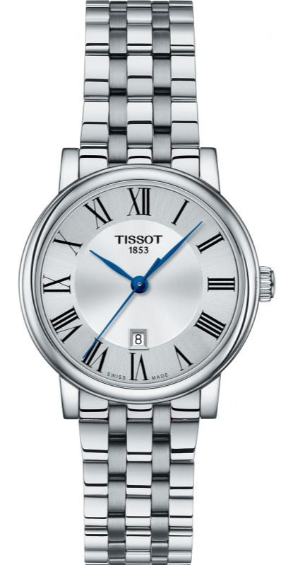 Tissot Carson Premium Lady Silver Dial Silver Steel Strap Watch For Women - T122.210.11.033.00