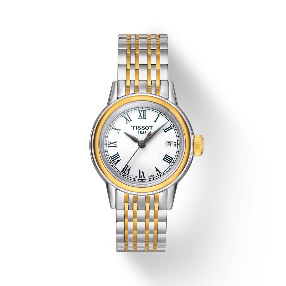 Tissot Carson Lady White Dial Two Tone Steel Strap Watch For Women - T085.210.22.013.00