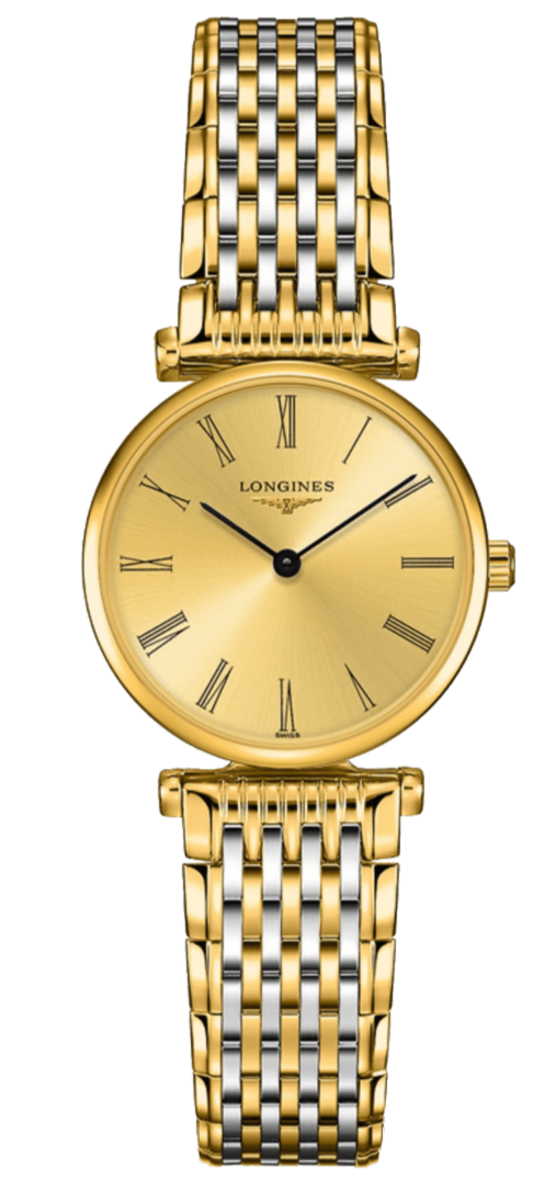 Longines La Grande Classique de Longines Gold Dial Two Tone Steel Strap Watch for Women - L4.209.2.31.7