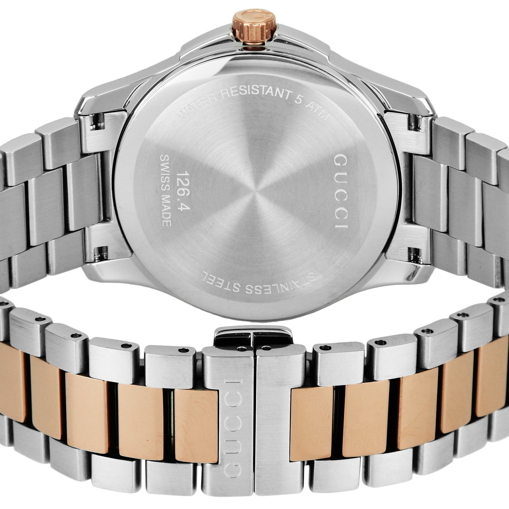 Gucci G Timeless Silver Dial Two Tone Steel Strap Watch For Men - YA126447