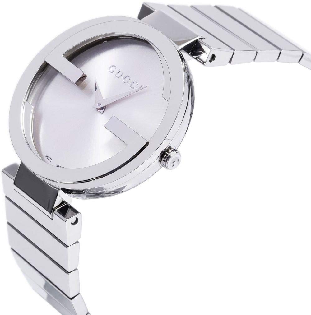 Gucci G Interlocking Silver Dial Silver Steel Strap Watch For Women - YA133308
