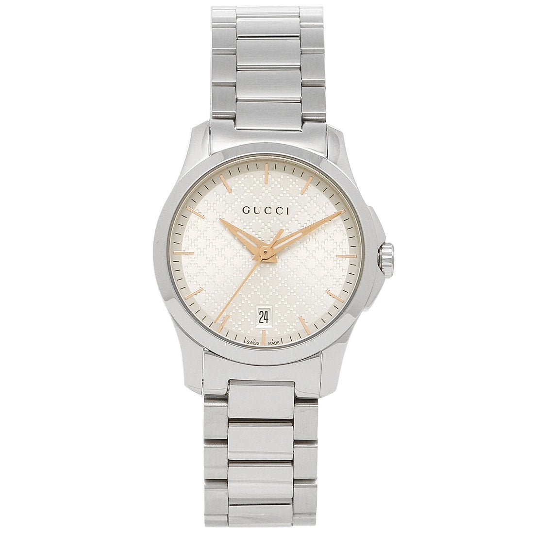 Gucci G Timeless Quartz Champagne Dial 27mm Watch For Women - YA126593