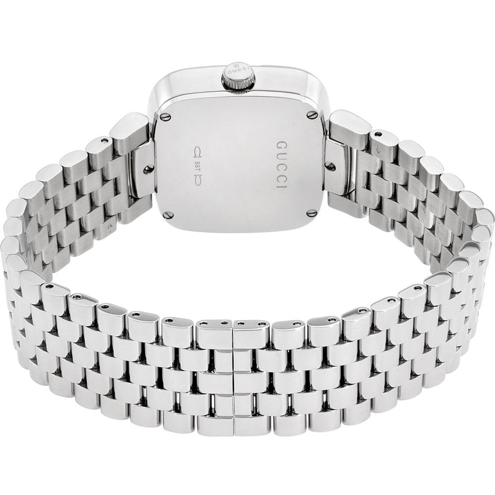 Gucci G-Gucci Brown Dial Silver Steel Strap Watch For Women - YA125413