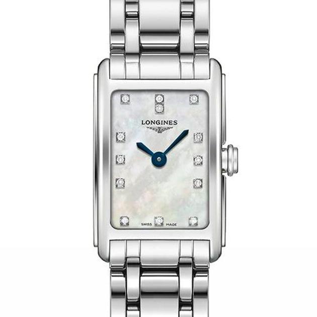 Longines Dolcevita Diamonds Mother of Pearl Dial Silver Steel Strap Watch for Women - L5.258.4.87.6