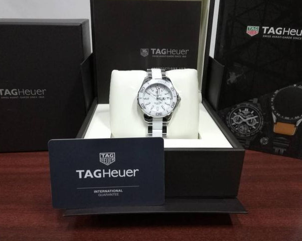 Tag Heuer Aquaracer Quartz White Dial Two Tone Steel Strap Watch Women - WAY131B.BA0914