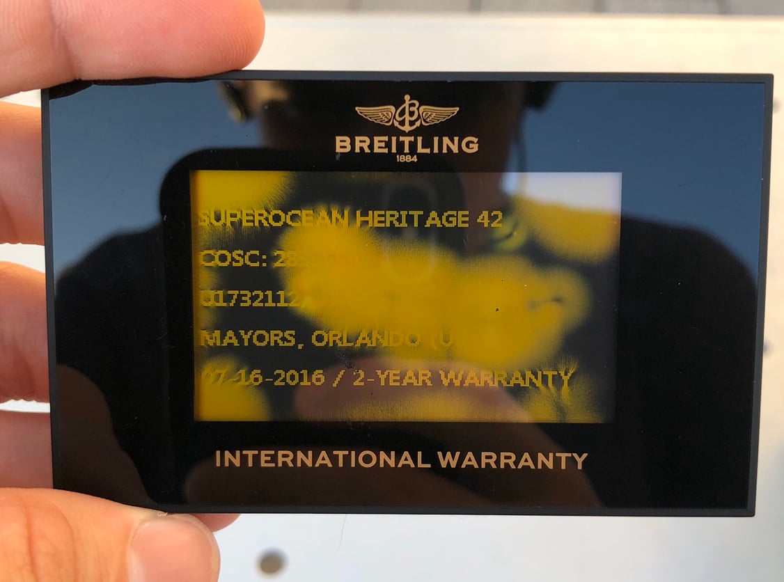 Breitling Superocean Heritage 42mm Rose Gold Chronometer Black Dial Brown Leather Strap Mens Watch - U1732112