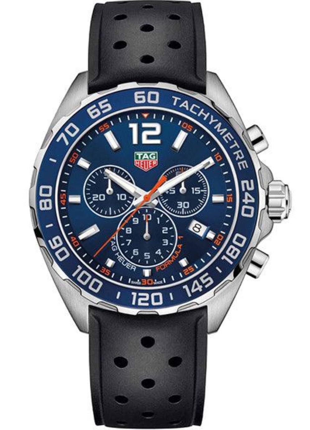 Tag Heuer Formula 1 Blue Dial Black Rubber Strap Watch for Men - CAZ1014.FT8024