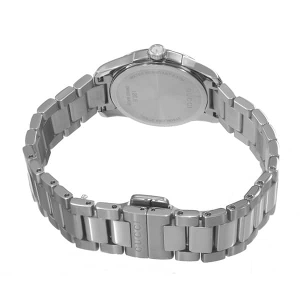 Gucci G Timeless Grey Dial Silver Steel Strap Watch For Women - YA126522