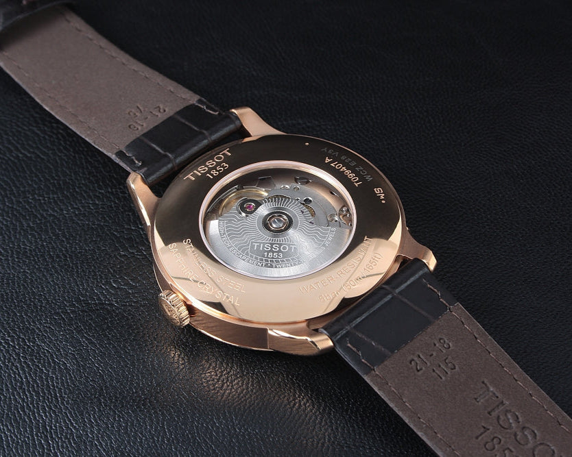 Tissot Chemin Des Tourelles Powermatic 80 Silver Dial Brown Leather Strap Watch For Men - T099.407.36.037.00