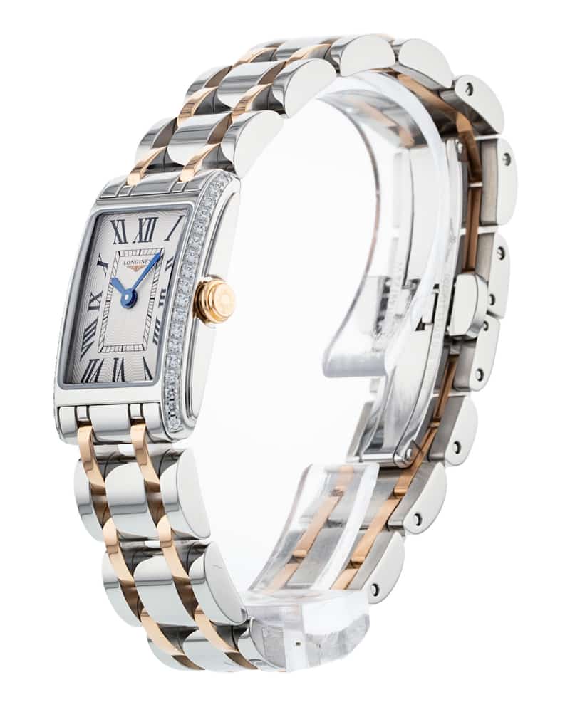 Longines Dolcevita Diamonds White Dial Two Tone Steel Strap Watch for Women - L5.258.5.79.7