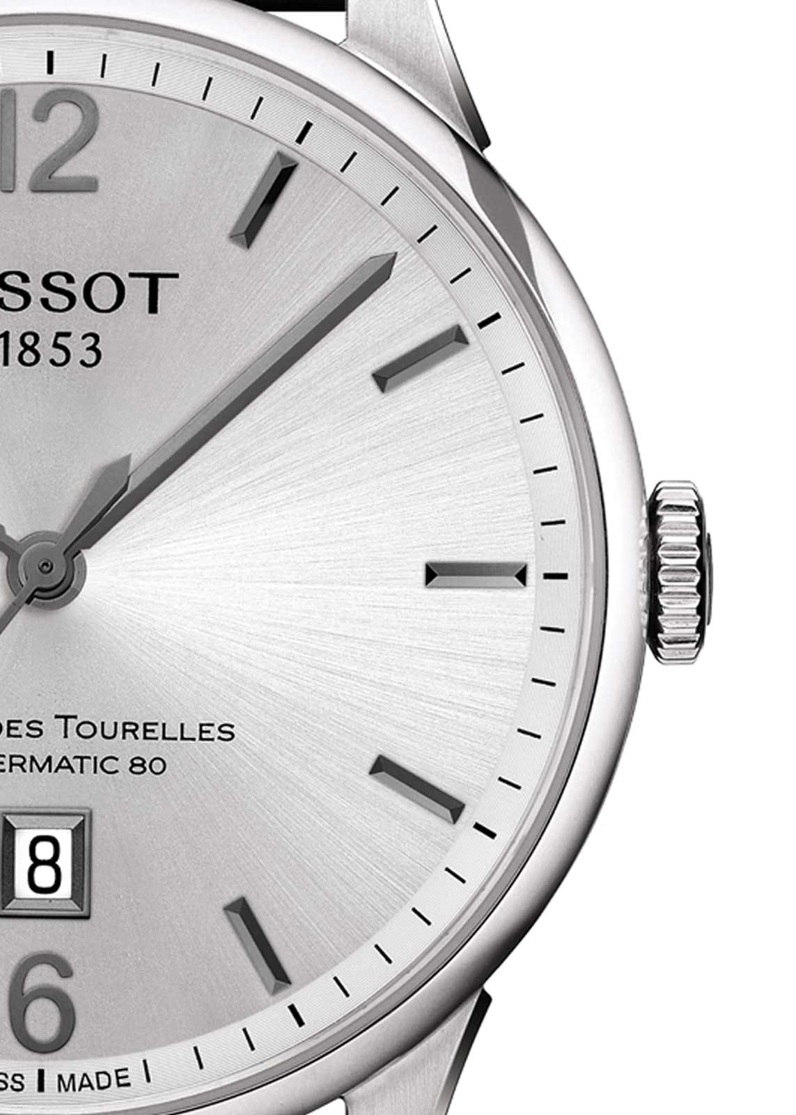 Tissot Chemin Des Tourelles Powermatic 80 Silver Dial Silver Steel Strap Watch For Men - T099.407.11.037.00