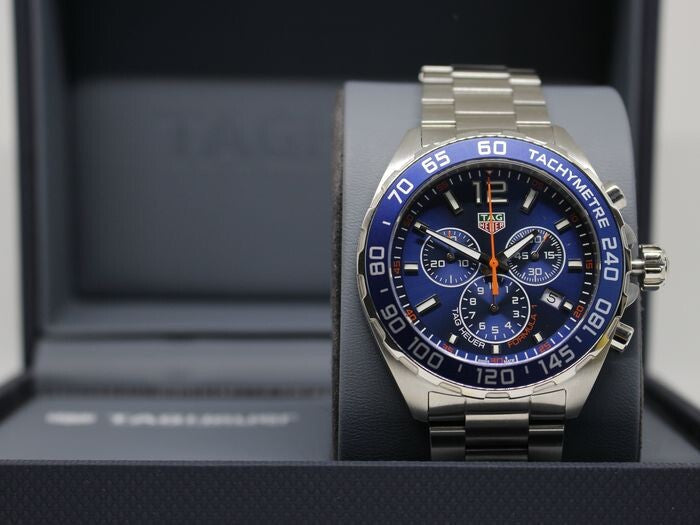 Tag Heuer Formula 1 Chronograph Blue Dial Silver Steel Strap Watch for Men - CAZ1014.BA0842
