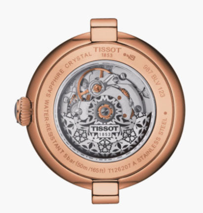 Tissot Bellissima Automatic Silver Dial Brown Leather Strap Watch For Women - T126.207.36.013.00
