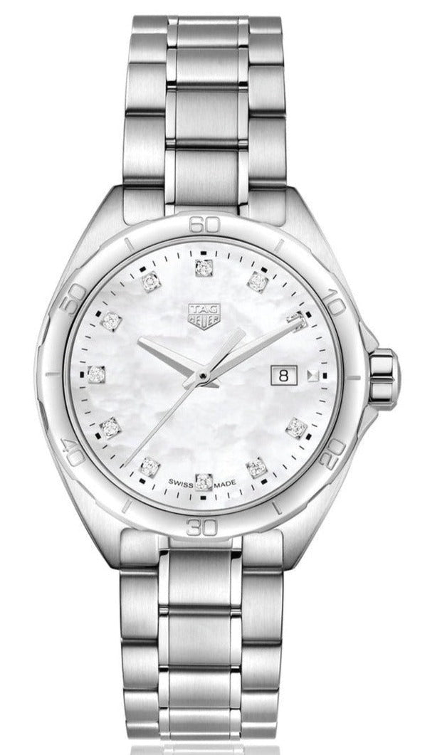 Tag Heuer Formula 1 White Mother of Pearl Dial Silver Steel Strap Watch for Women - WBJ1319.BA0666