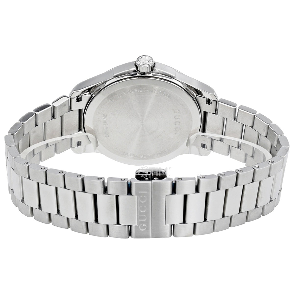 Gucci G Timeless Black Dial Silver Steel Strap Watch For Men - YA126522