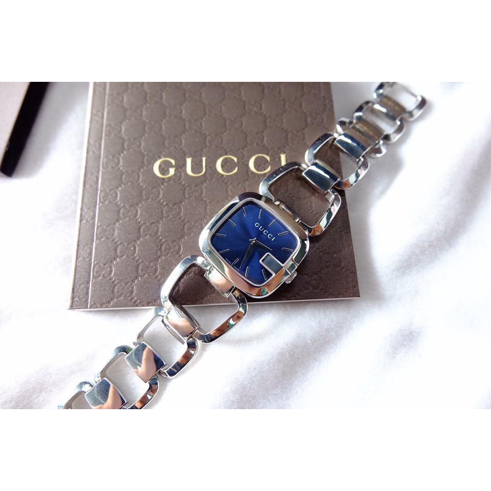 Gucci G Gucci Blue Dial Silver Steel Strap Watch For Women - YA125508