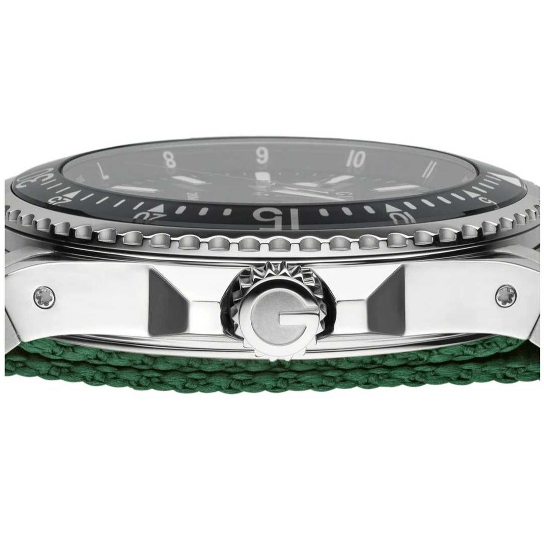 Gucci Dive Black Dial Two Tone NATO Strap Watch For Men - YA136206