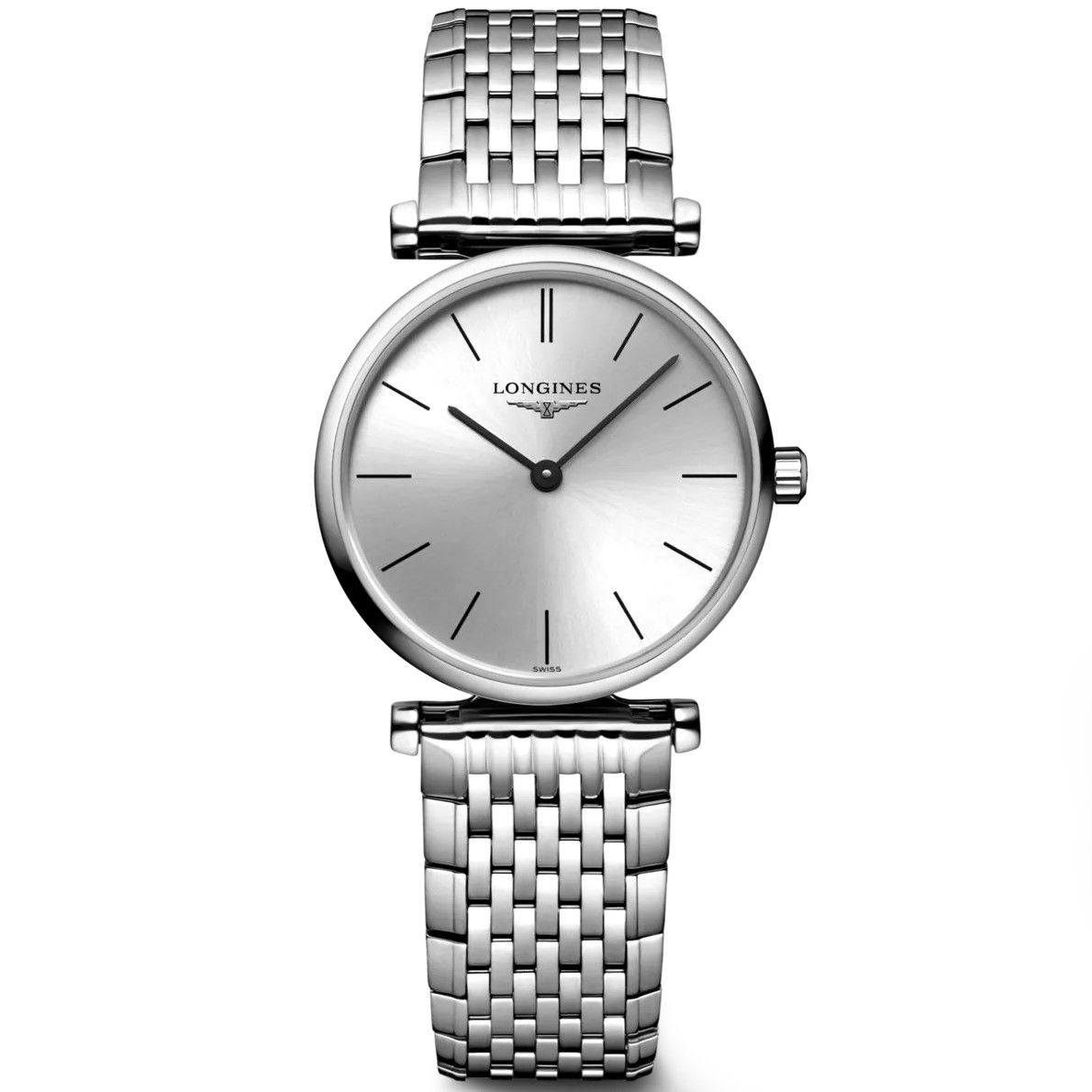 Longines La Grande Classique De Longines Silver Dial Silver Mesh Bracelet Watch for Women - L4.209.4.72.6