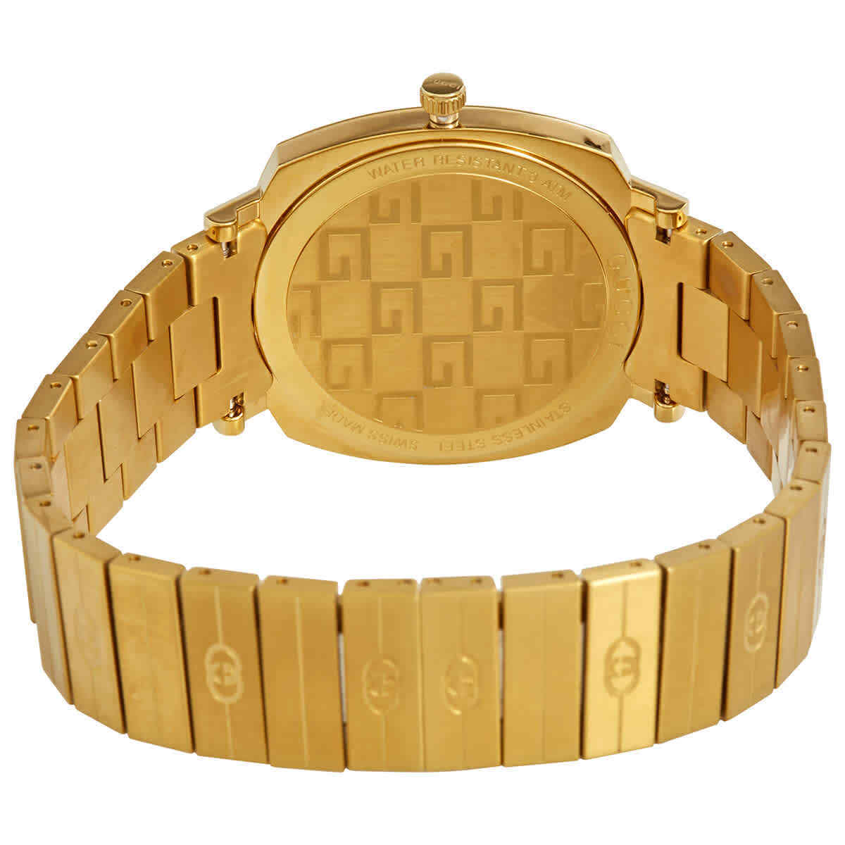 Gucci Grip Yellow Gold Dial Yellow Gold Steel Strap Unisex Watch -  YA157403