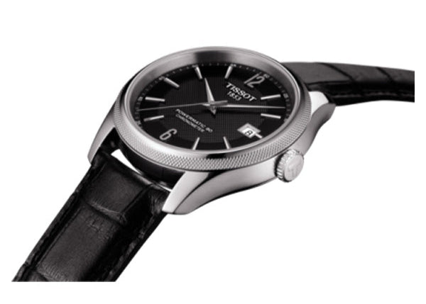 Tissot Ballade Powermatic 80 Cosc Black Dial Black Leather Strap Watch For Men - T108.408.16.057.00