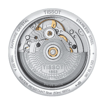 Tissot Chemin Des Tourelles Powermatic 80 Lady White Dial Silver Steel Strap Watch For Women - T099.207.11.037.00