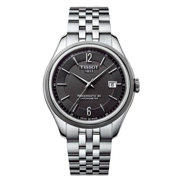 Tissot Ballade Powermatic 80 Cosc Black Dial Silver Steel Strap Watch For Men - T108.408.11.057.00